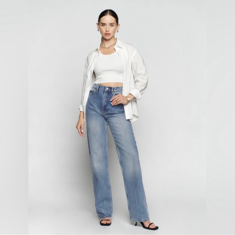 Reformation high rise wide leg wilder jeans